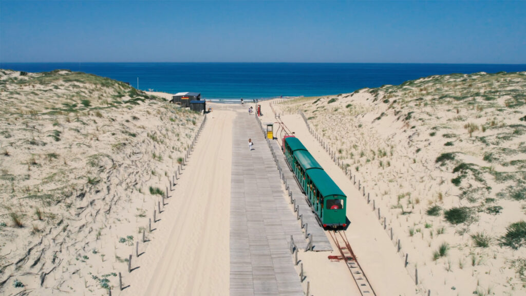 Petit train du Cap Ferret qui va jusqu'à la plage